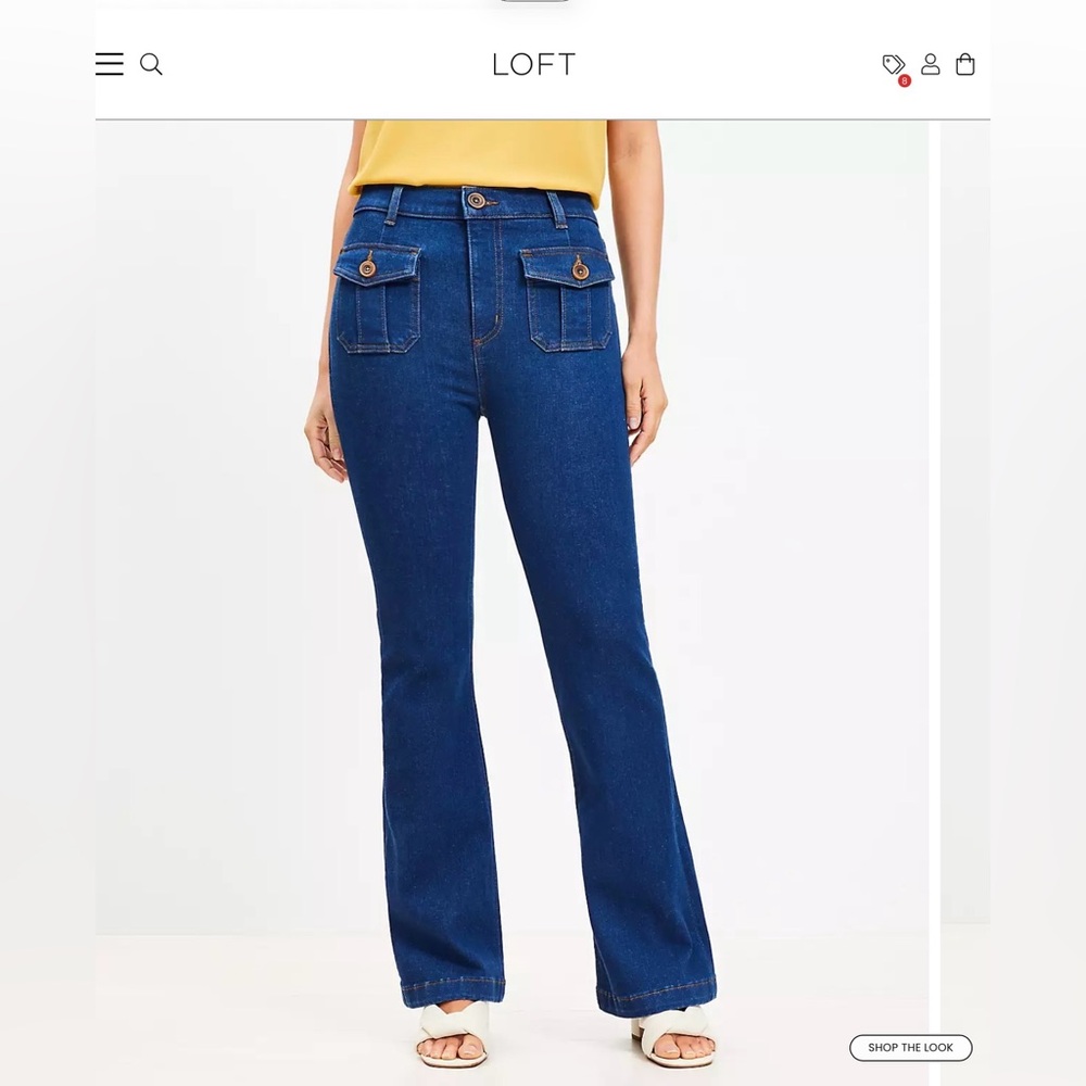 LOFT flare jeans 6